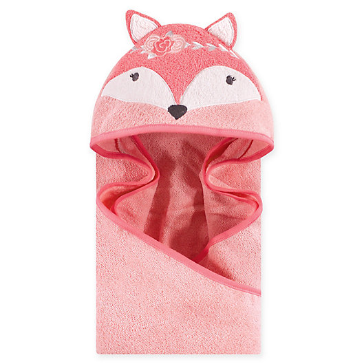 Alternate image 1 for Hudson Baby® Boho Fox Hooded Towel in Pink