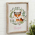 Alternate image 0 for Woodland Floral Fox 14-Inch x 18-Inch Barnwood Frame Wall Art