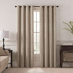 Chantal 84-Inch Grommet Room Darkening Window Curtain Panel in Linen