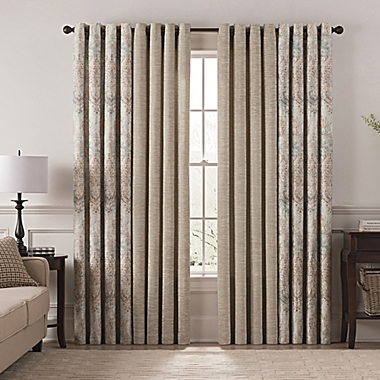 Chantal 84-Inch Grommet Room Darkening Window Curtain Panel in Linen. View a larger version of this product image.