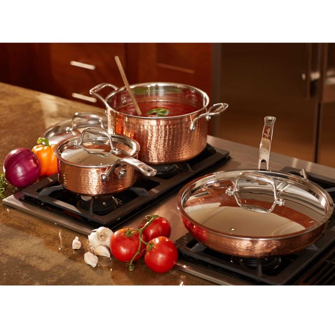 Lagostina Martellata Tri Ply Copper Cookware Collection Bed Bath Beyond