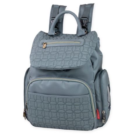 Fisher-Price® Hayden Quilted Backpack Diaper Bag in Grey | buybuy BABY