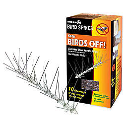 Bird-X 10-Feet Plastic Bird Control Spikes in Silver