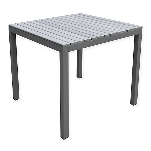 Alternate image 1 for Armen Living Bistro Outdoor Patio Dining Table in Grey