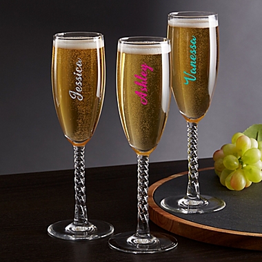 Trendy Vinyl Signature Champagne Flute. View a larger version of this product image.