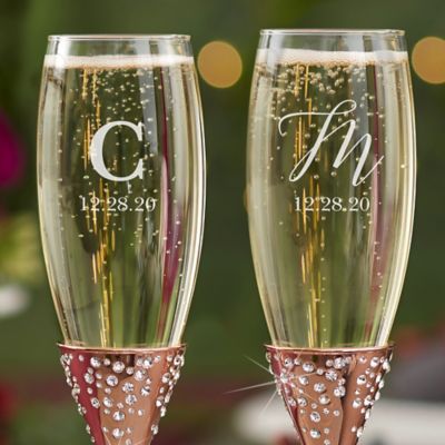 sparkling champagne glasses