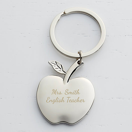 Fashion Keychain Letter Round Pendant Key Ring Holder Teacher Day Gift New LP 