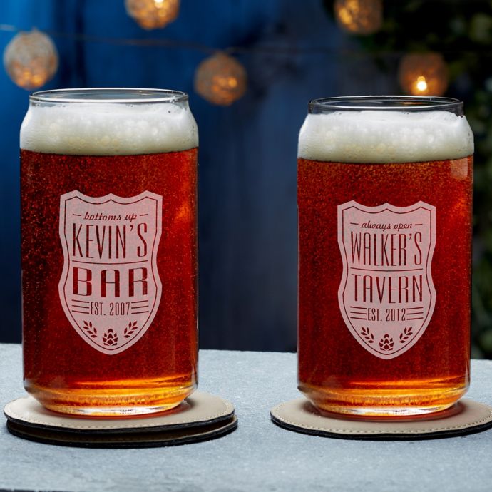 Download Beer Label Engraved Beer Can Glass | Bed Bath & Beyond Yellowimages Mockups