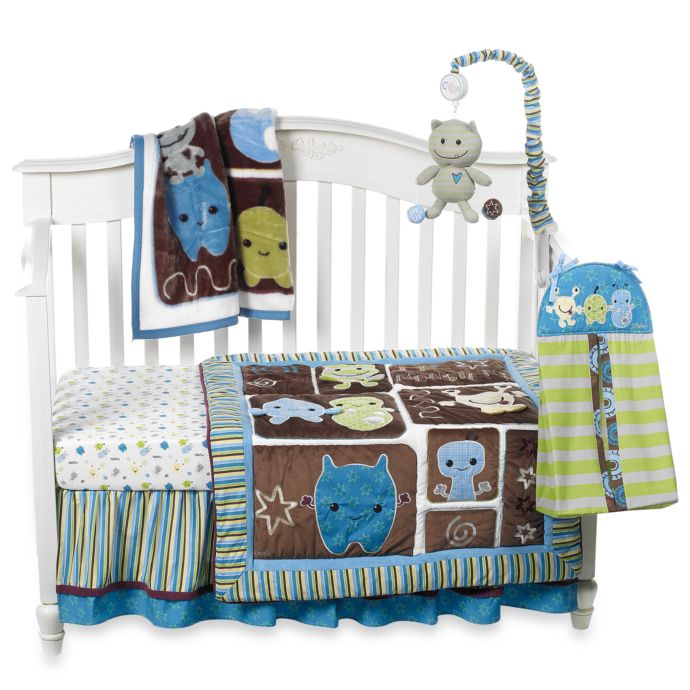 Cocalo Baby Peek A Boo Monsters 8 Piece Crib Bedding And