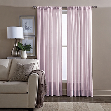 Wamsutta&reg; Sheer 108-Inch Window Curtain Panel in Pink (Single). View a larger version of this product image.
