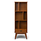 Alternate image 5 for Simpli Home Draper Solid Hardwood Mid Century Bookcase and Storage Unit in Teak Brown