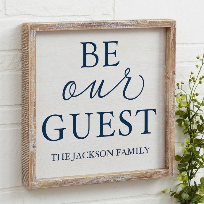 Be Our Guest Barnwood Frame Wall Art Bed Bath Beyond