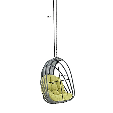 Modway Whisk Patio Swing Chair Without Stand in Peridot. View a larger version of this product image.