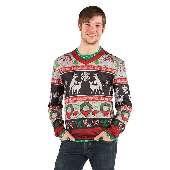 Faux Real Ugly Frisky Deer Sweater T-Shirt | Bed Bath & Beyond