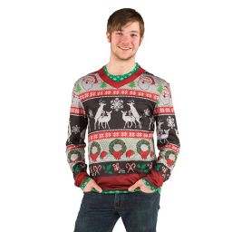 Faux Real Ugly Frisky Deer Sweater T-Shirt