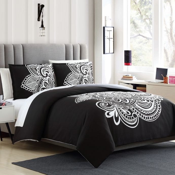 Devin Reversible Duvet Cover Set Bed Bath Beyond