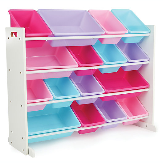 Alternate image 1 for Humble Crew Super-Sized Toy Organizer in White/Pink/Purple