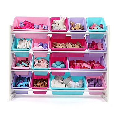 Humble Crew Super-Sized Toy Organizer in White/Pink/Purple. View a larger version of this product image.