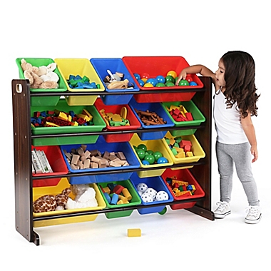 Humble Crew Super-Sized Toy Organizer in Dark Walnut. View a larger version of this product image.