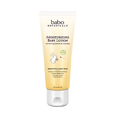 Babo Botanicals&reg; 8 fl. oz. Moisturizing Baby Lotion in Oatmeal Calendula. View a larger version of this product image.