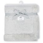 Alternate image 1 for Just Born&reg; Sparkle Sherpa Blanket in Grey