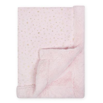 Just Born&reg; Sparkle Sherpa Blanket in Pink