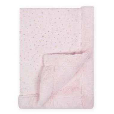 Just Born&reg; Sparkle Sherpa Blanket in Pink. View a larger version of this product image.