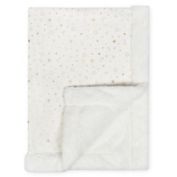 Just Born&reg; Sparkle Sherpa Blanket in White