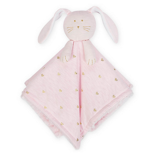 Alternate image 1 for Just Born® Sparkle Bunny Security Blanket in Pink