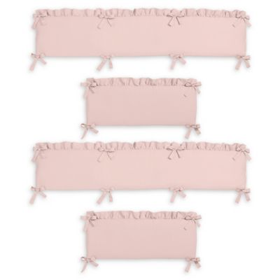 pink crib bumper set