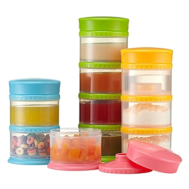 Innobaby Packin&#39; SMART&trade; Twistable 3-Tier Stackable Containers in Green. View a larger version of this product image.
