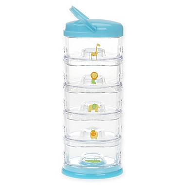 Innobaby Packin&#39; SMART 5-Tier Zoo Animal Stackable Container Set in Blueberry. View a larger version of this product image.