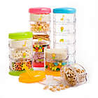 Alternate image 1 for Innobaby Packin&#39; SMART 5-Tier Zoo Animal Stackable Container Set in Strawberry