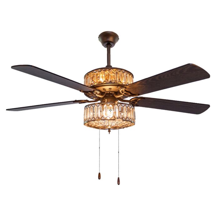 River Of Goods Geometric 52 Inch 6 Light Ceiling Fan In Silver