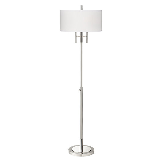 Alternate image 1 for Kathy Ireland® 4-Arms 2-Light CFL Bulb Floor Lamp in Brushed Nickel