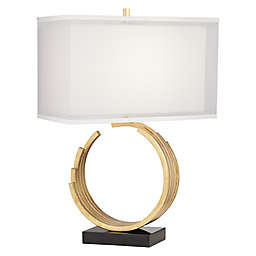 Pacific Coast® Lighting Omega Circle CFL Bulb Table Lamp in Gold Leaf
