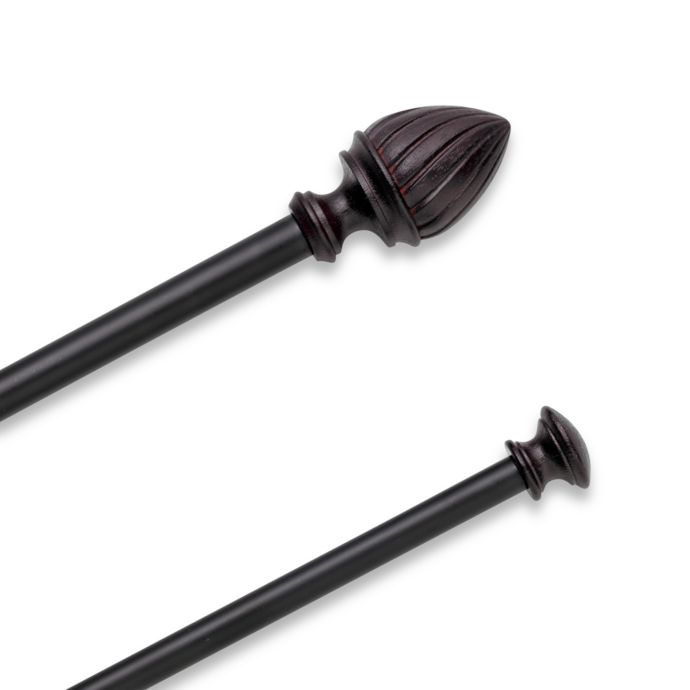 Umbra Twist Walnut Double Curtain Rod Set Bed Bath Beyond