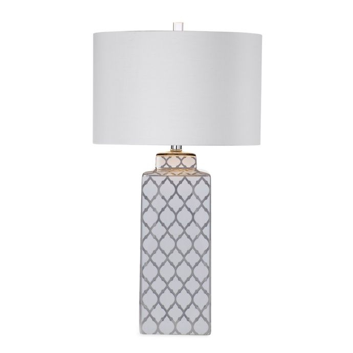 Sydney Table Lamp In Silver White Bed Bath Beyond