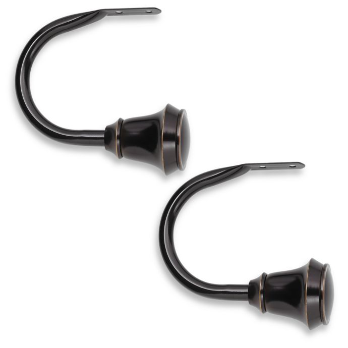 Umbra Bellair Bronze Drapery Scarf Holder Holdback Set Set Of 2