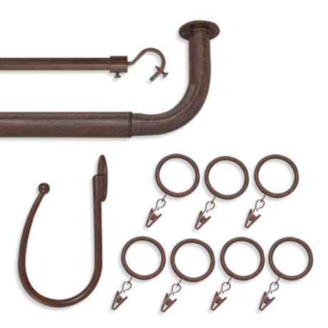Blockaide Window Curtain Rod System Antique Brown Buybuy Baby