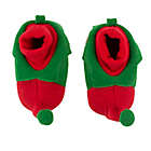 Alternate image 1 for Sleepy Time Size 0-6M Elf Slipper in Red/Green