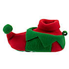 Alternate image 2 for Sleepy Time Size 12-18M Elf Slipper in Red/Green