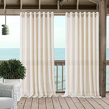 Carmen Grommet Sheer Indoor/Outdoor Window Curtain Panel (Single). View a larger version of this product image.