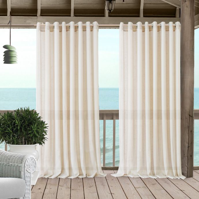 Carmen Grommet Sheer Indoor/Outdoor Window Curtain Panel (Single) | Bed ...