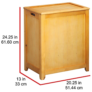 Oceanstar Rectangular Front Wood Laundry Hampers. View a larger version of this product image.