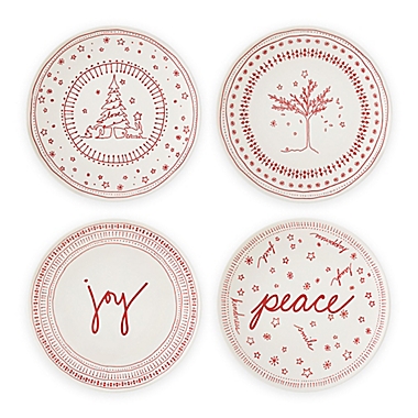 ED Ellen DeGeneres Crafted by Royal Doulton&reg; Holiday 6-Inch Accent Plates (Set of 4). View a larger version of this product image.