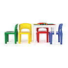 Alternate image 4 for Humble Crew 2-In-1 Plastic Building Blocks Compatible Square Activity Table and Chair Set