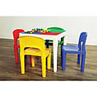 Alternate image 6 for Humble Crew 2-In-1 Plastic Building Blocks Compatible Square Activity Table and Chair Set