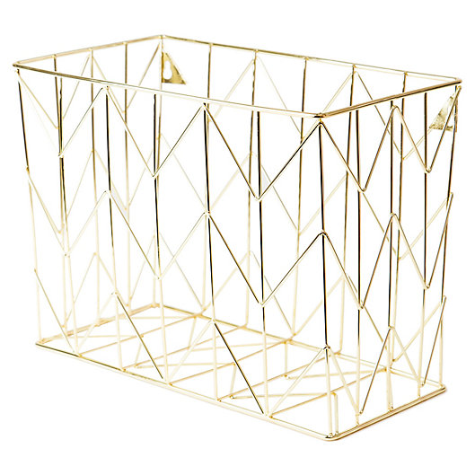 Alternate image 1 for Gold Wire Hanging File Basket