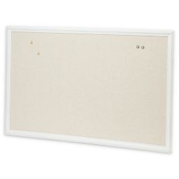 U Brands™ Wood Framed Linen Bulletin Board in White